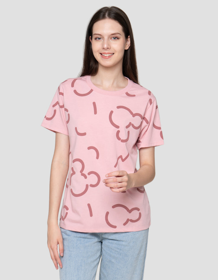 Disney Print Aop Mickey Mouse Kaos Wanita