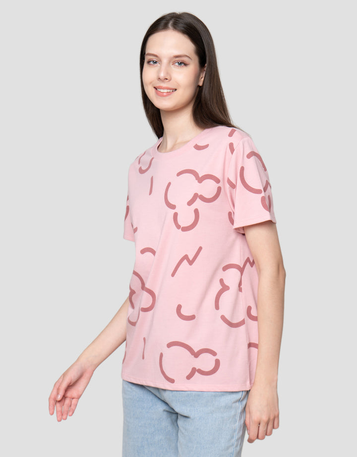 Disney Print Aop Mickey Mouse Kaos Wanita