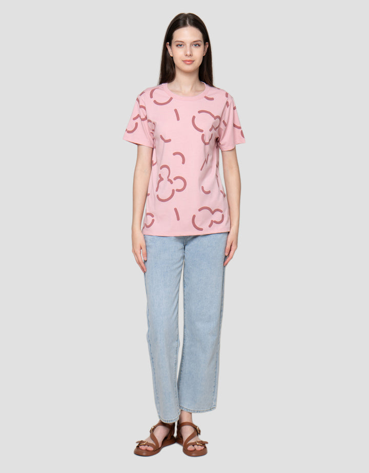 Disney Print Aop Mickey Mouse Kaos Wanita