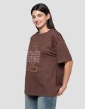 Disney Print Mickey & Friends Kaos Oversize Wanita