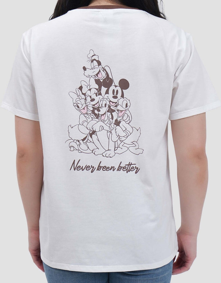 Disney Print Mickey Mouse & Friends Kaos Wanita