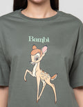 Disney Print Bambi Kaos Oversize Wanita