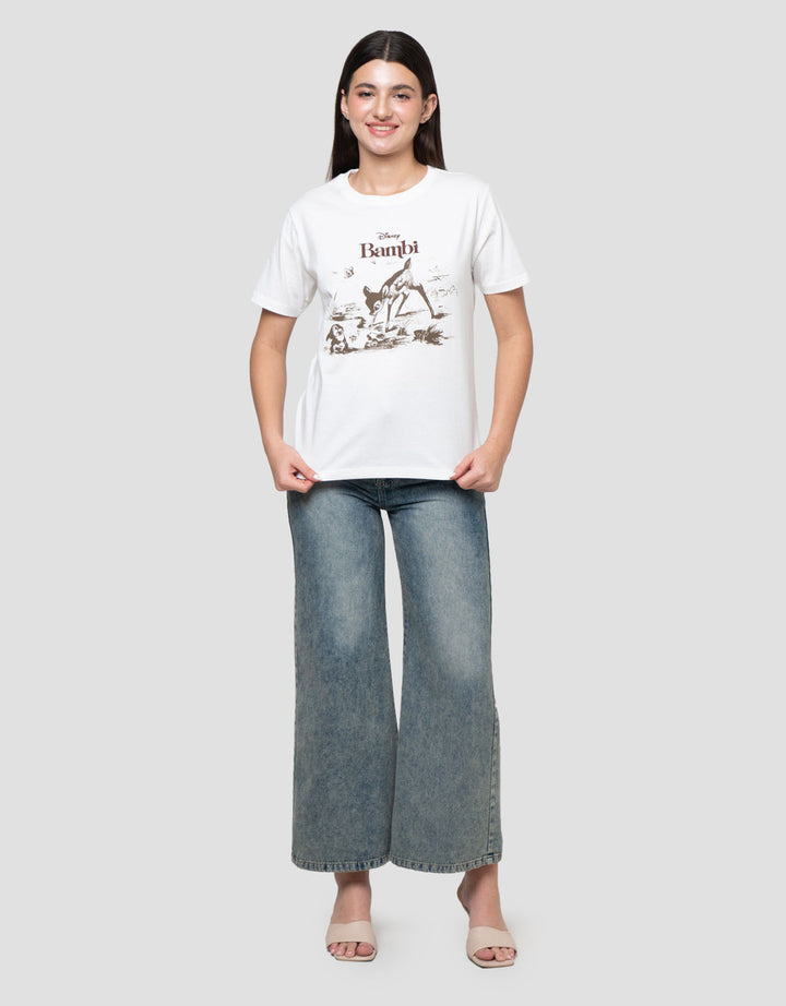 Disney Reg Print Bambi Kaos Wanita