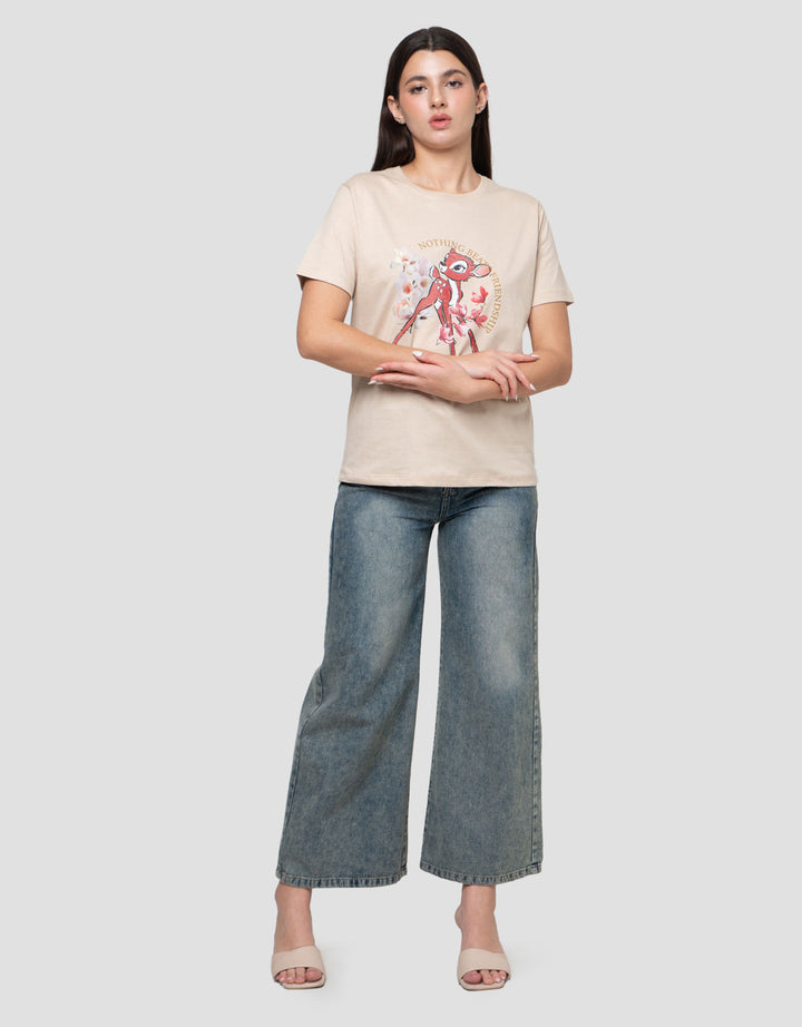 Disney Reg Print Bambi Kaos Wanita
