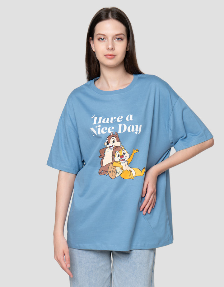 Disney Print Chip N Dale Kaos Oversize Wanita