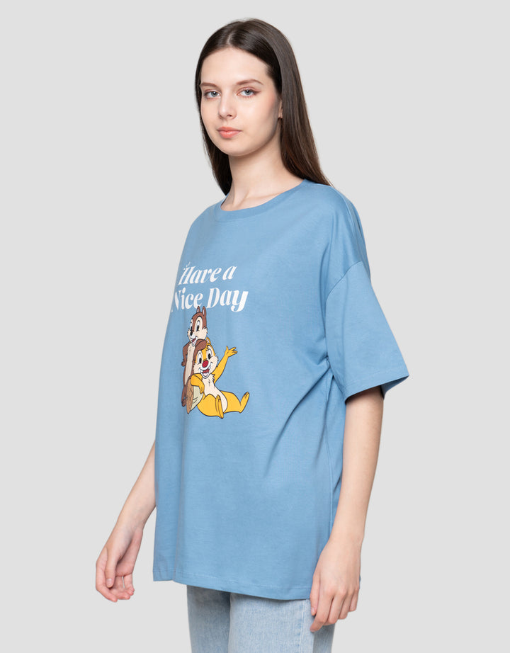 Disney Print Chip N Dale Kaos Oversize Wanita