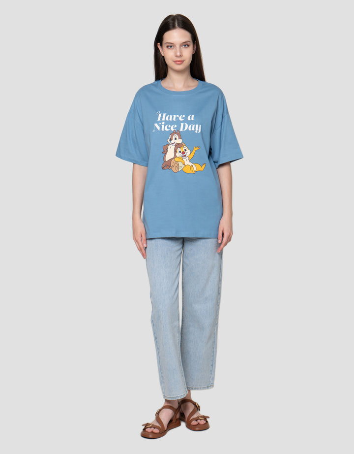 Disney Print Chip N Dale Kaos Oversize Wanita