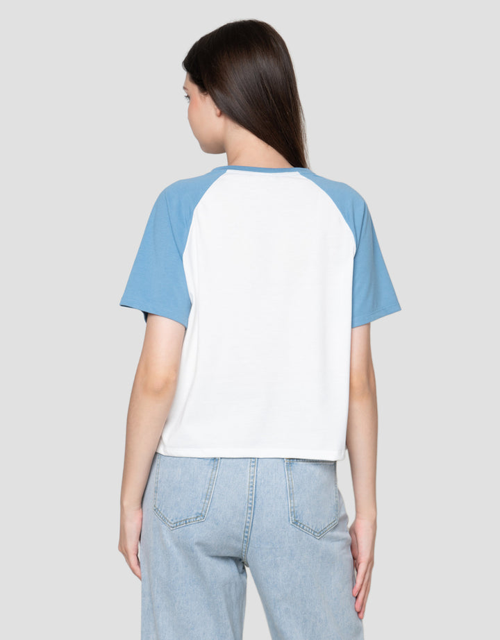 Disney Boxy Raglan Print Chip & Dale Kaos Wanita