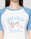 Disney Boxy Raglan Print Chip & Dale Kaos Wanita