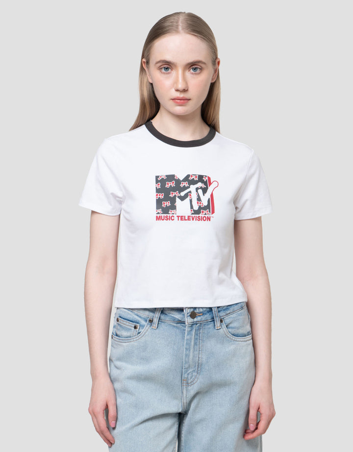 Nevada Baby Tee Print Wb Mtv Kaos Wanita