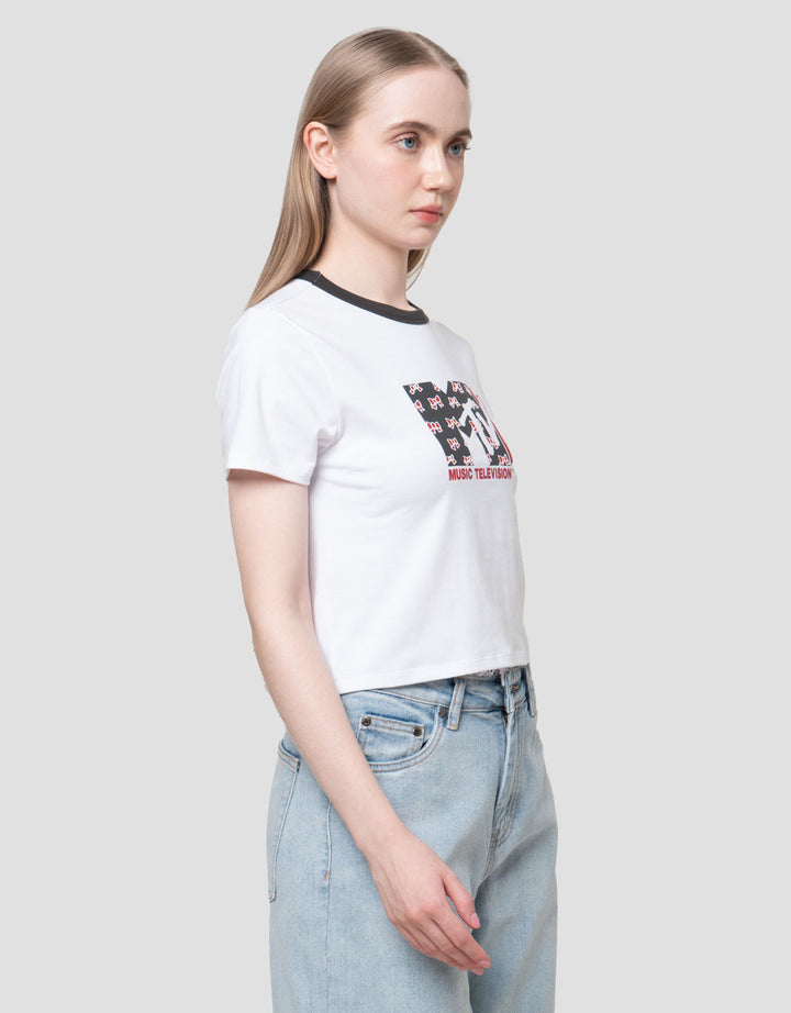 Nevada Baby Tee Print Wb Mtv Kaos Wanita