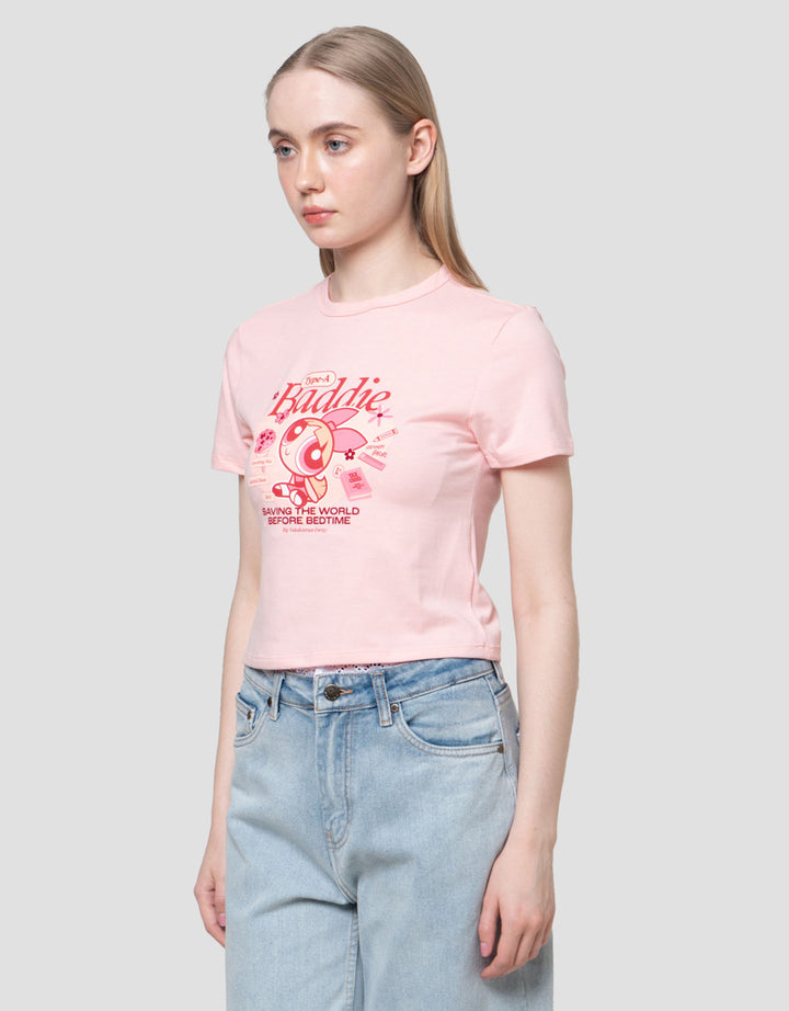 Nevada Print Wb Powerpuff Girls Kaos Wanita