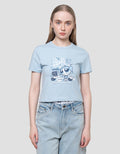 Nevada Baby Tee Spandex Print Wb Powerpuff Girls Kaos Wanita