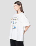Character Print Wb Powerpuff Kaos Oversize Wanita