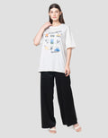 Character Print Wb Powerpuff Kaos Oversize Wanita