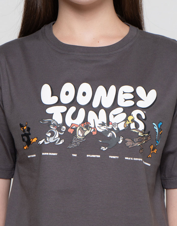Nevada Boxy Print Looney Tunes Kaos Wanita