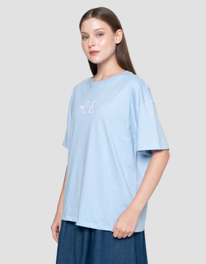Nevada Print Looney Tunesshirt Kaos Oversize Wanita
