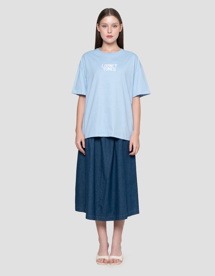 Nevada Print Looney Tunesshirt Kaos Oversize Wanita