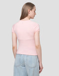 Nevada Baby Tee 2 Side Gather Print Emily In Paris Kaos Wanita