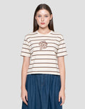 Nevada Boxy Print Stripe Wb Scooby-Doo Kaos Wanita