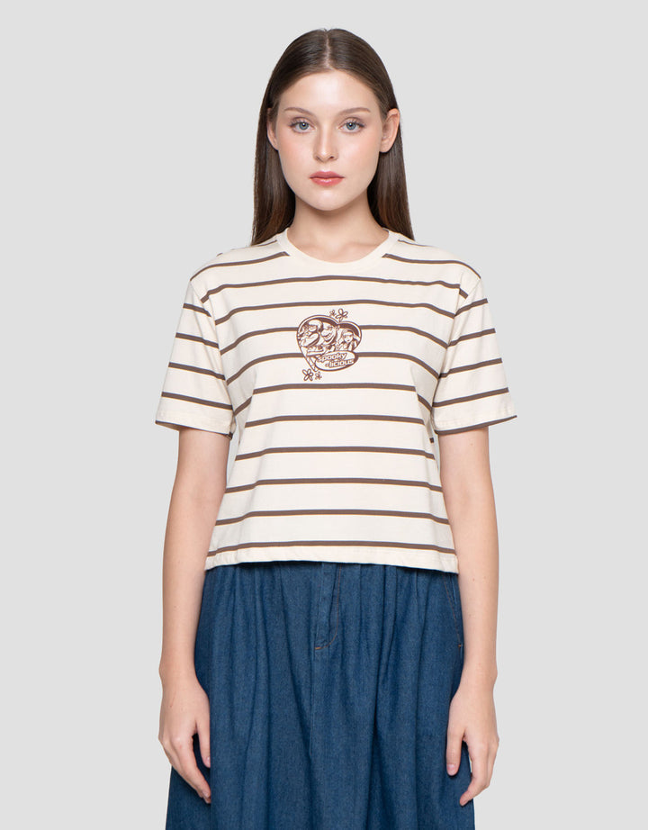 Nevada Boxy Print Stripe Wb Scooby-Doo Kaos Wanita