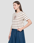 Nevada Boxy Print Stripe Wb Scooby-Doo Kaos Wanita