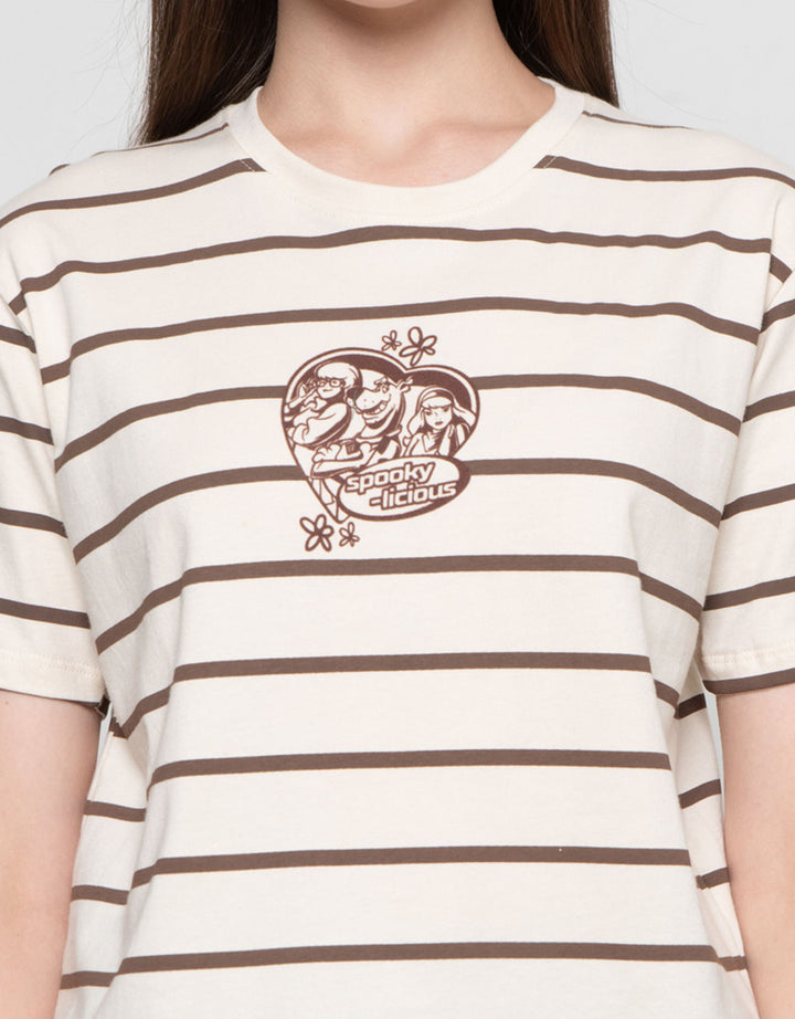 Nevada Boxy Print Stripe Wb Scooby-Doo Kaos Wanita