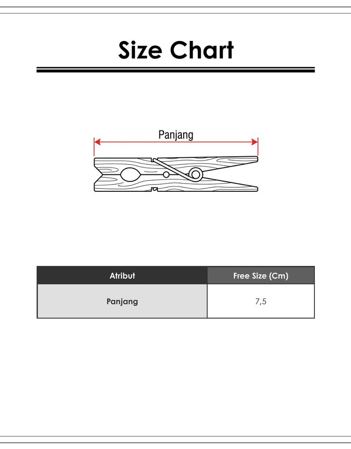 MxM Oneprice Clothes Peg 7.5 Cm Set Of 8