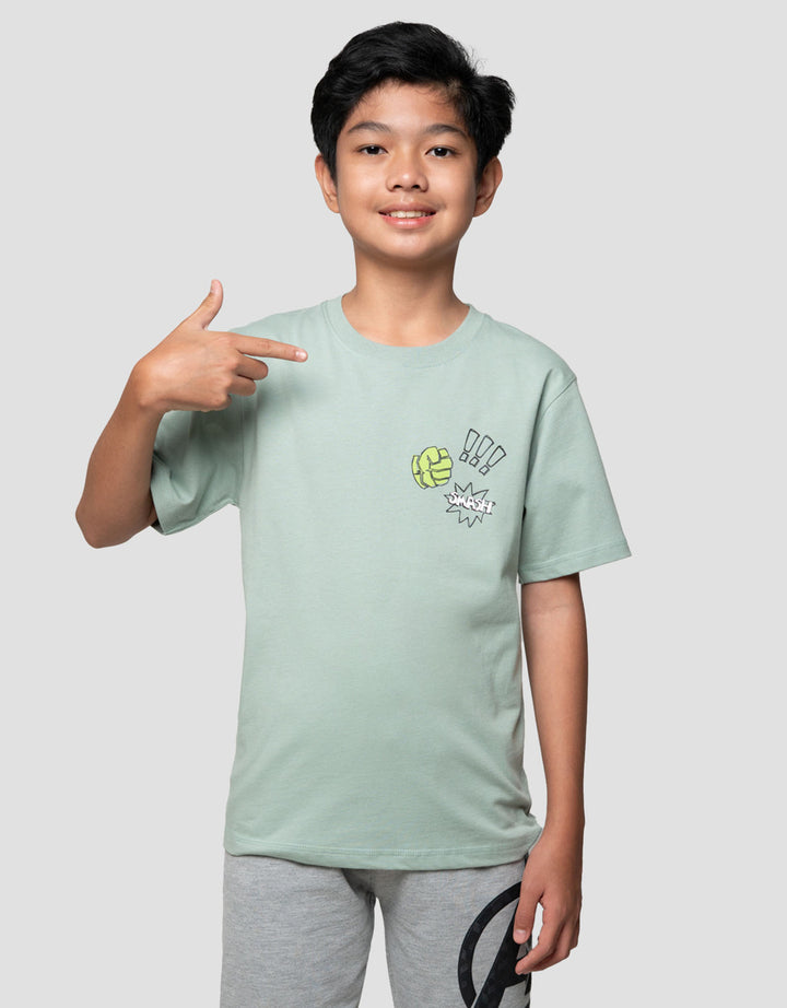 Marvel Skater Hulk Action Kaos Anak Laki-laki