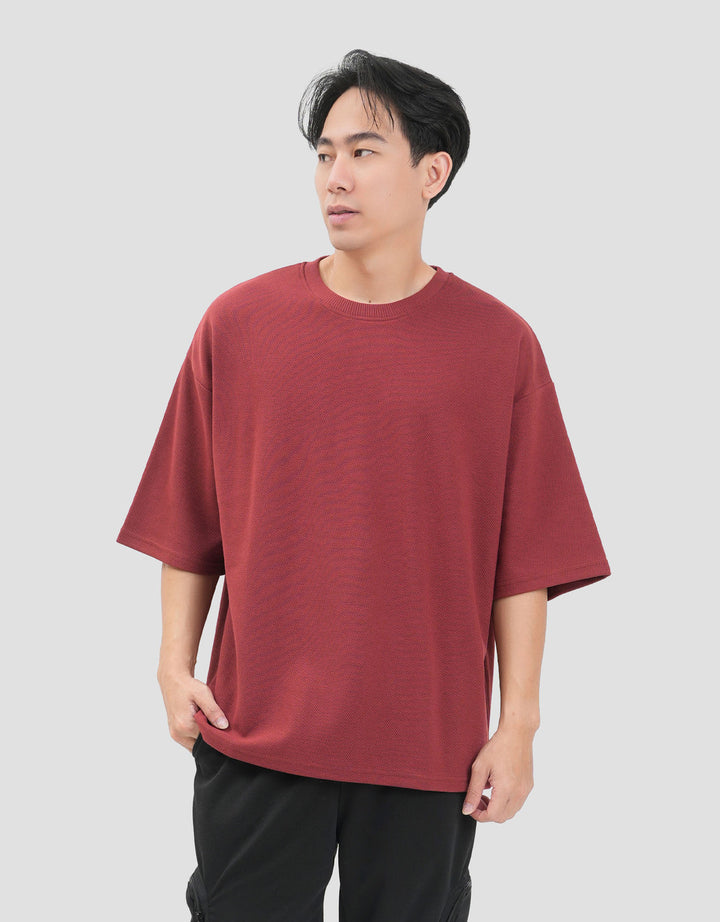 Nevada Basic Texture Print Kaos Oversize Pria