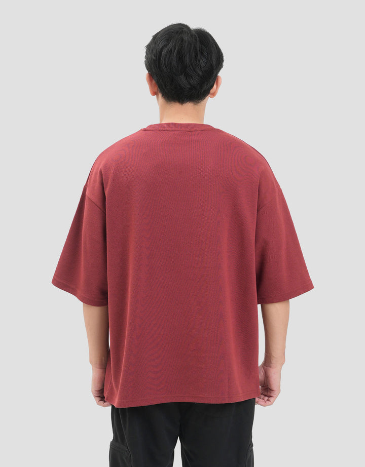Nevada Basic Texture Print Kaos Oversize Pria