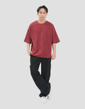 Nevada Basic Texture Print Kaos Oversize Pria