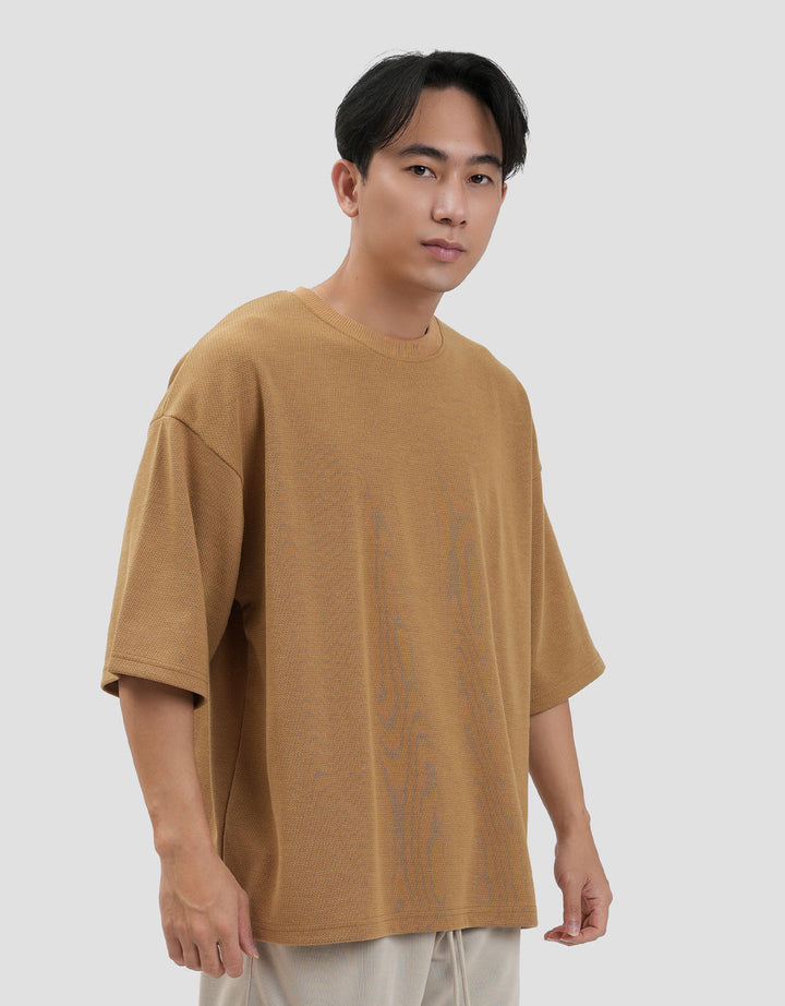 Nevada Basic Texture Print Kaos Oversize Pria