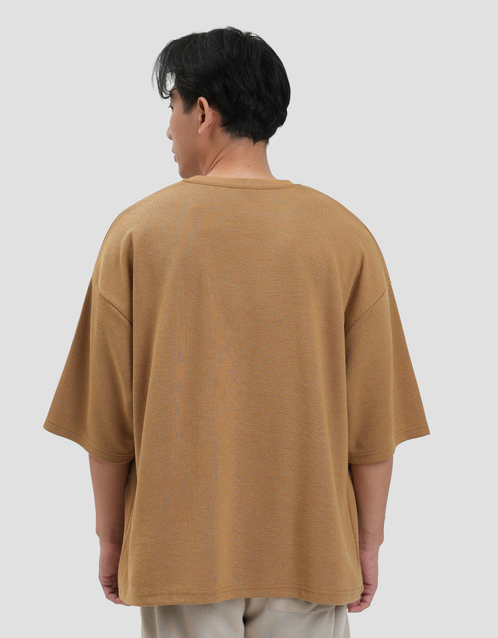 Nevada Basic Texture Print Kaos Oversize Pria