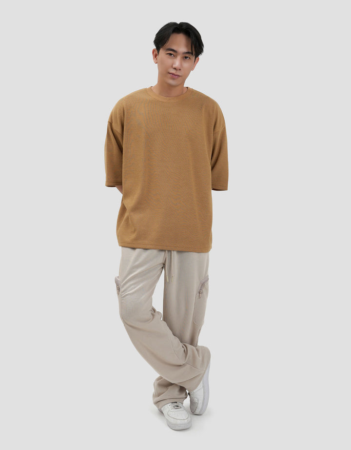 Nevada Basic Texture Print Kaos Oversize Pria