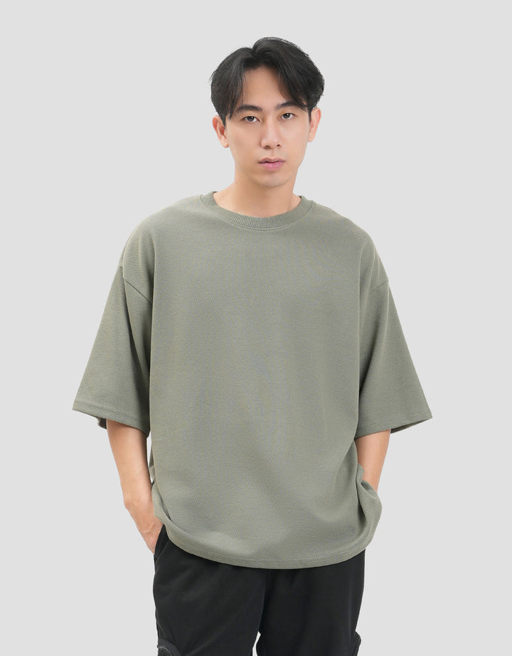 Nevada Basic Texture Print Kaos Oversize Pria