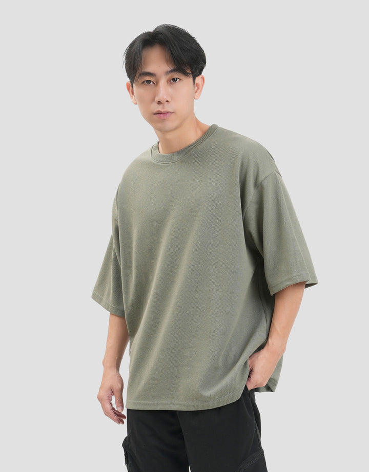Nevada Basic Texture Print Kaos Oversize Pria