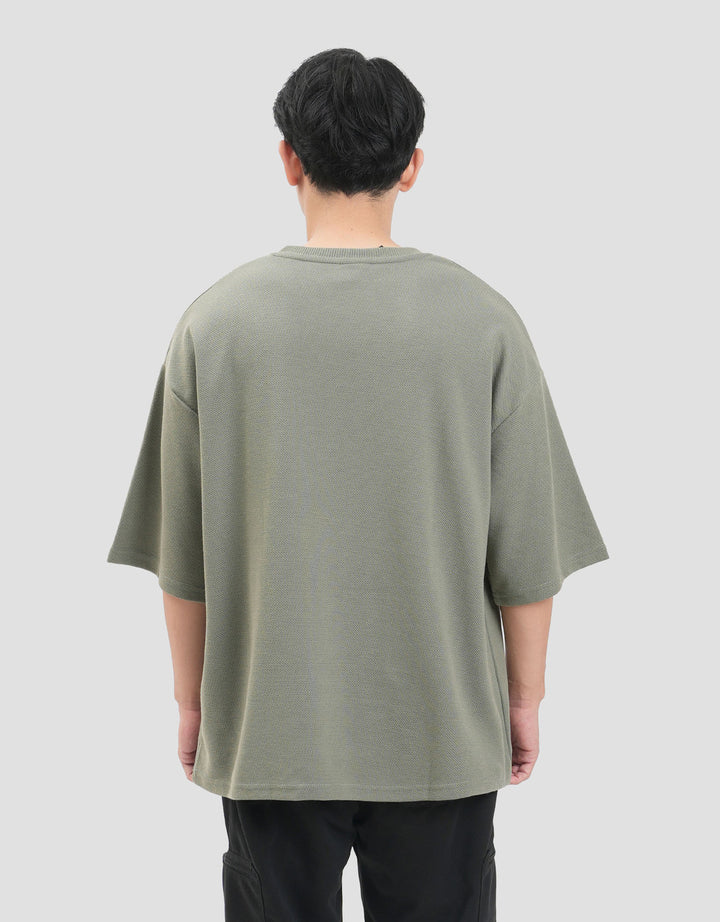 Nevada Basic Texture Print Kaos Oversize Pria