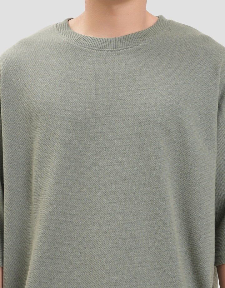 Nevada Basic Texture Print Kaos Oversize Pria