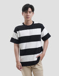 Nevada Stripe Yarndyed Back Print Number 89 Kaos Pria