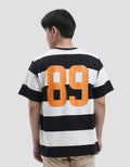 Nevada Stripe Yarndyed Back Print Number 89 Kaos Pria