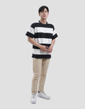 Nevada Stripe Yarndyed Back Print Number 89 Kaos Pria