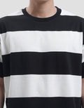 Nevada Stripe Yarndyed Back Print Number 89 Kaos Pria