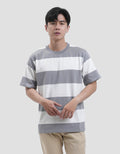 Nevada Stripe Yarndyed Back Print Number 68 Kaos Pria