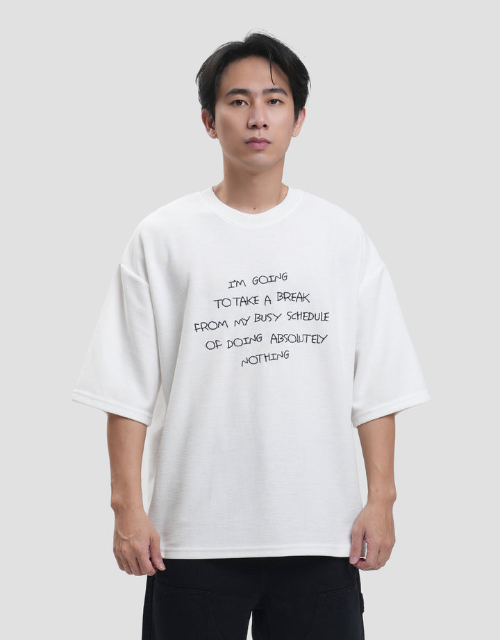 Nevada Texture Embro Wording - Style 2 Kaos Oversize Pria