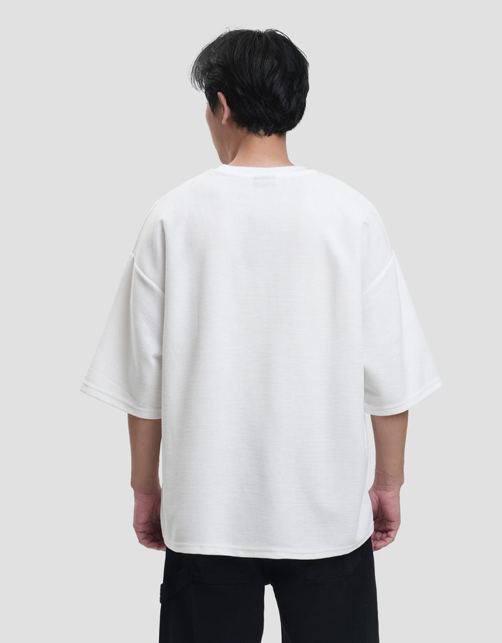 Nevada Texture Embro Wording - Style 2 Kaos Oversize Pria
