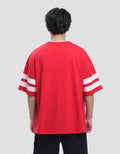 Nevada Babyterry Varsity Look Number 8 Kaos Oversize Pria