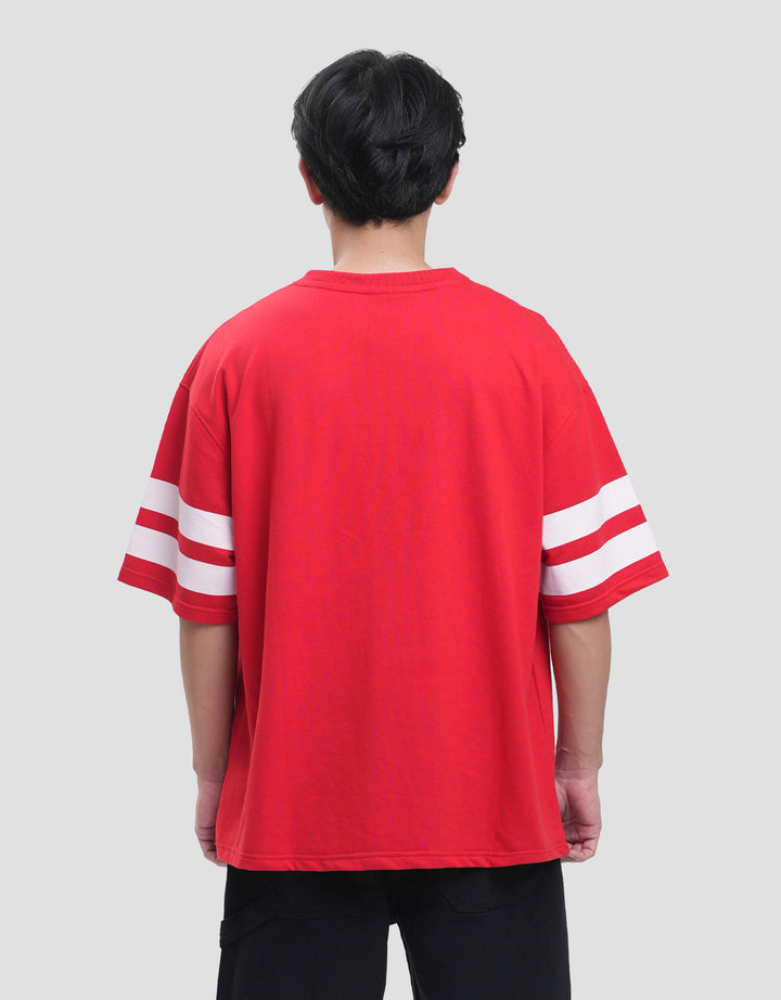 Nevada Babyterry Varsity Look Number 8 Kaos Oversize Pria