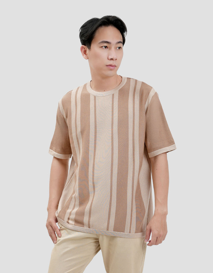 Nevada Flat Stripe Print Kaos Pria