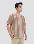 Nevada Flat Stripe Print Kaos Pria